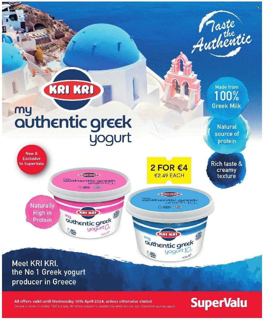 thumbnail - SuperValu offer  - Sales products - greek yoghurt, yoghurt, milk. Page 7.