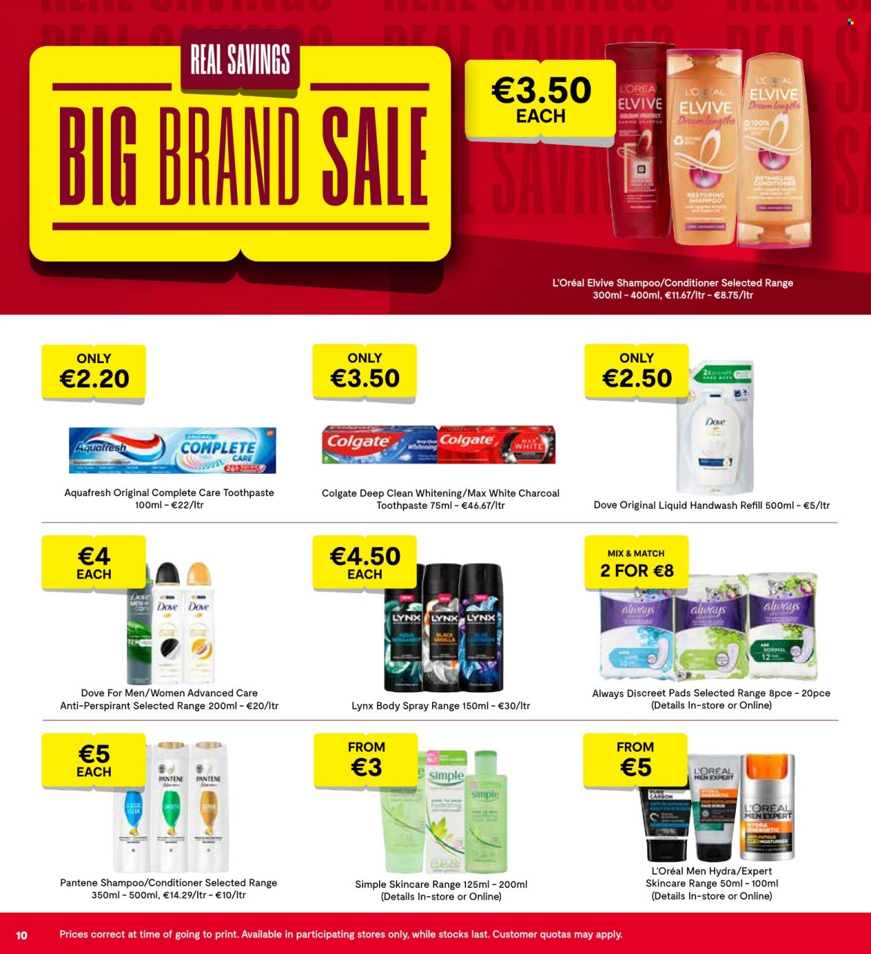 thumbnail - SuperValu offer  - 18.04.2024 - 01.05.2024 - Sales products - Dove, pads, shampoo, hand wash, Colgate, toothpaste, Always pads, sanitary pads, Always Discreet, L’Oréal, L’Oréal Men, conditioner, Pantene, body spray, anti-perspirant. Page 12.