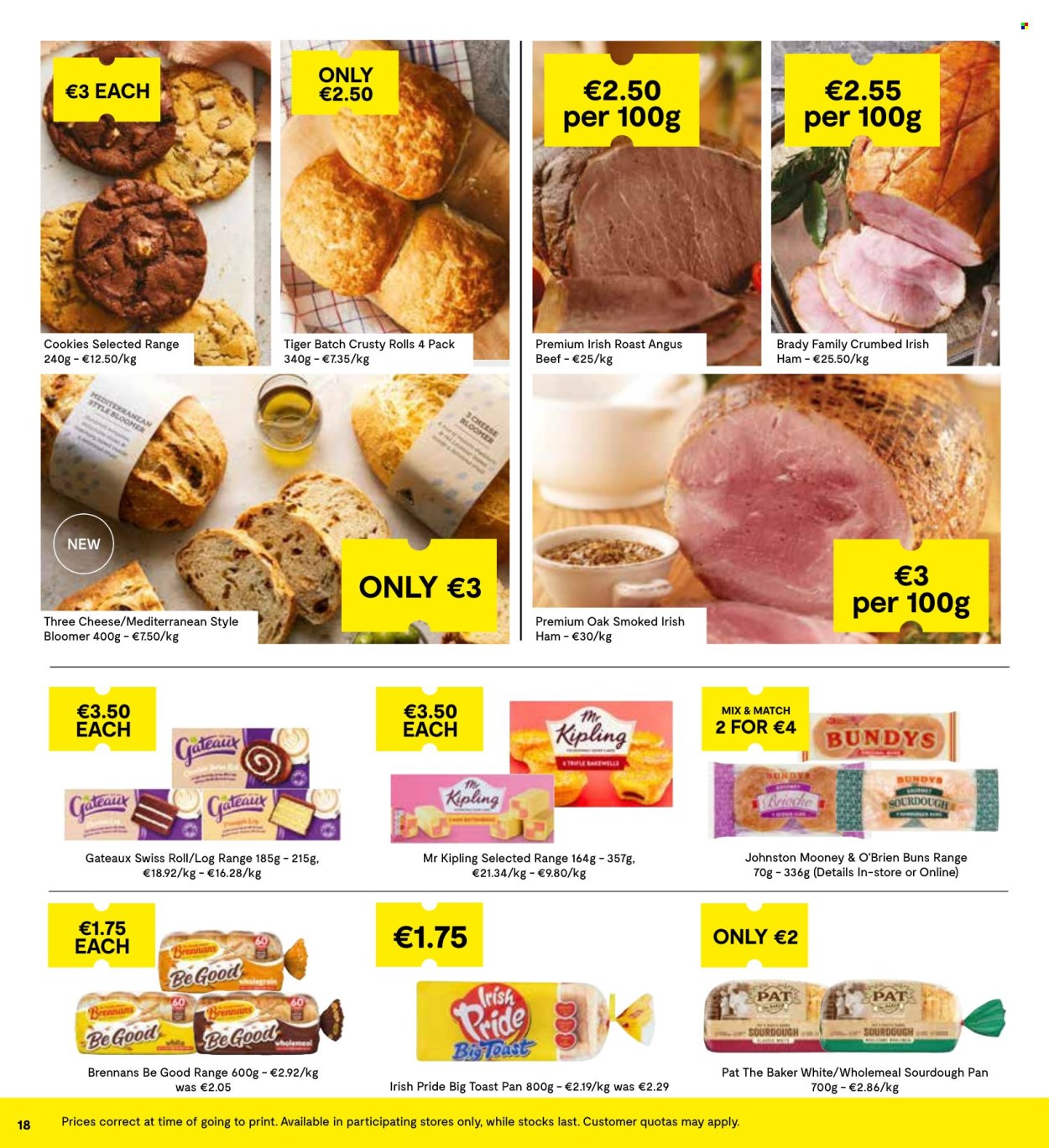 thumbnail - SuperValu offer  - 18.04.2024 - 01.05.2024 - Sales products - buns, brioche, swiss roll, pastries, roast, ham, cheese, cookies. Page 20.