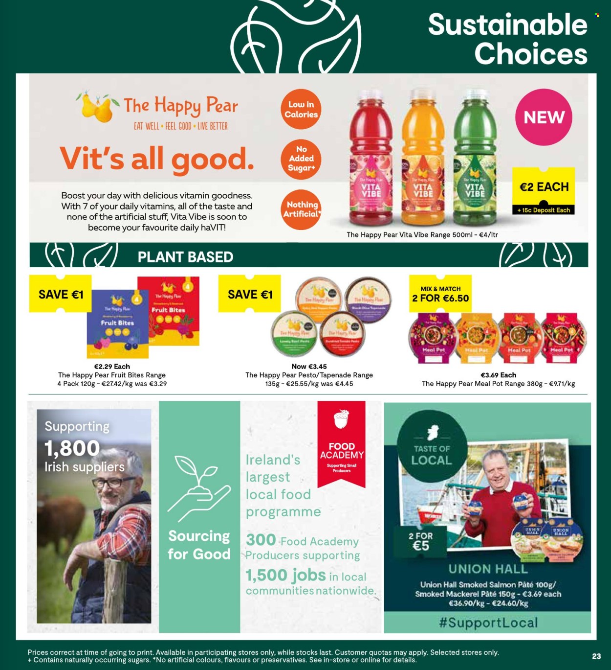 thumbnail - SuperValu offer  - 18.04.2024 - 01.05.2024 - Sales products - pears, mackerel, salmon, smoked salmon, tapenade, pâté, smoked mackerel, pesto, Boost, dietary supplement, vitamins. Page 25.