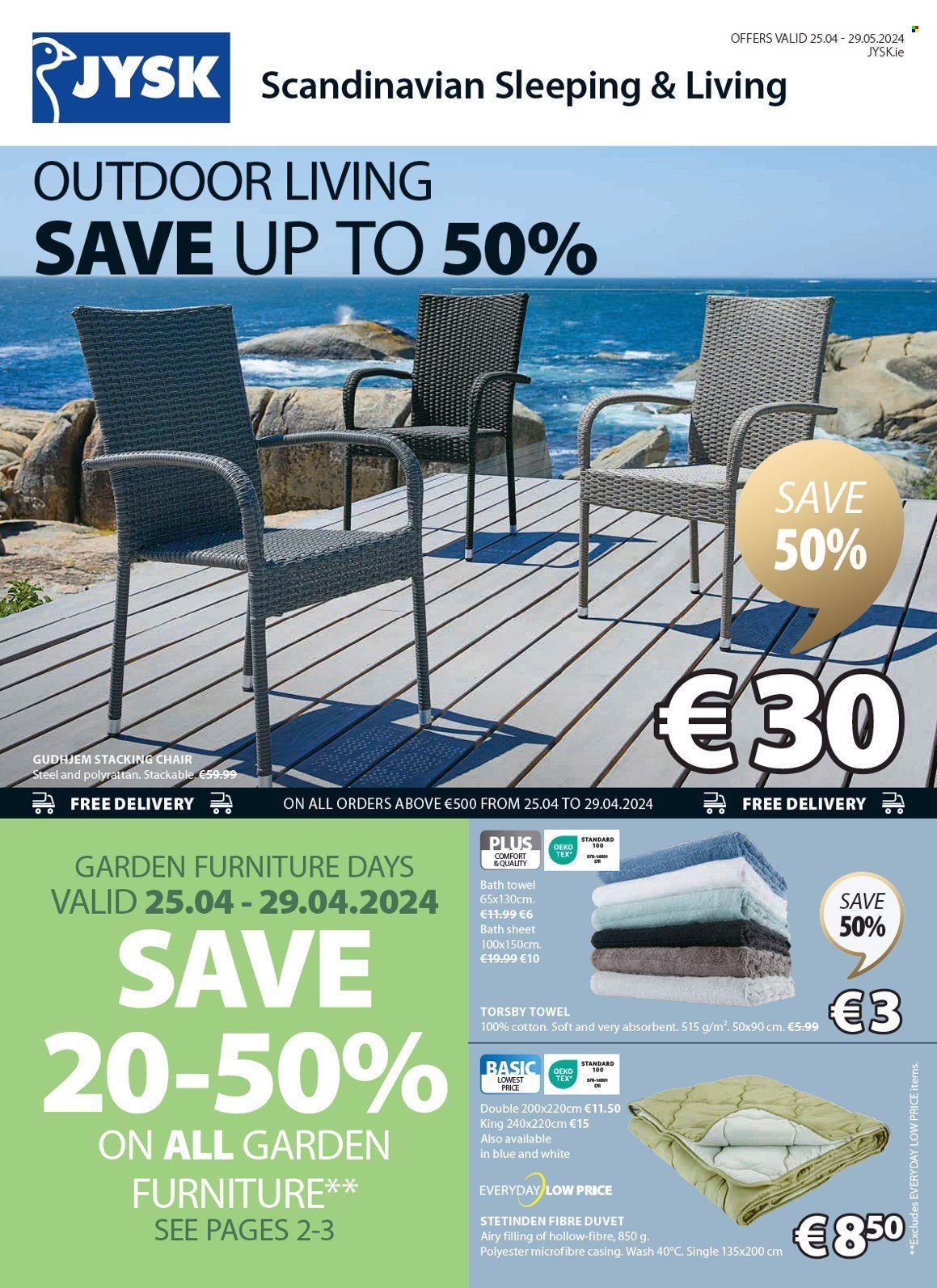 thumbnail - JYSK offer  - 25.04.2024 - 29.05.2024 - Sales products - chair, towel, hand towel, duvet. Page 2.