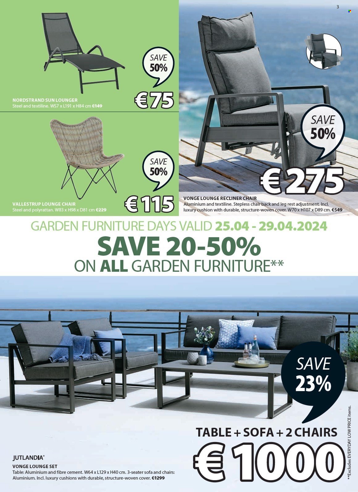 thumbnail - JYSK offer  - 25.04.2024 - 29.05.2024 - Sales products - lounger, chair, lounge. Page 4.