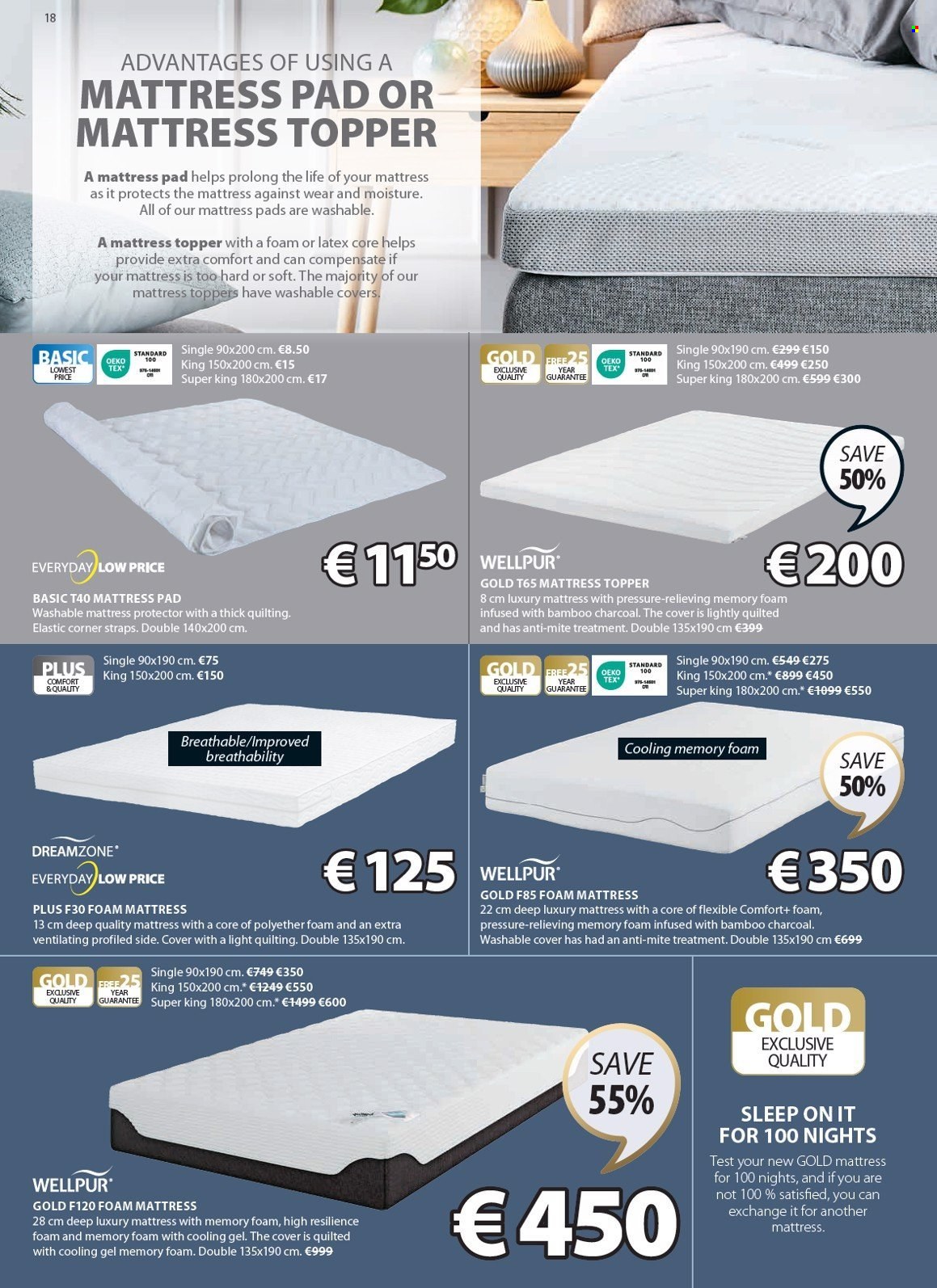 thumbnail - JYSK offer  - 25.04.2024 - 29.05.2024 - Sales products - mattress protector, mattress, foam mattress. Page 19.