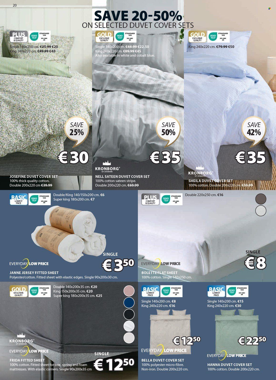 thumbnail - JYSK offer  - 25.04.2024 - 29.05.2024 - Sales products - quilt cover set, jersey sheet, bed sheet. Page 21.