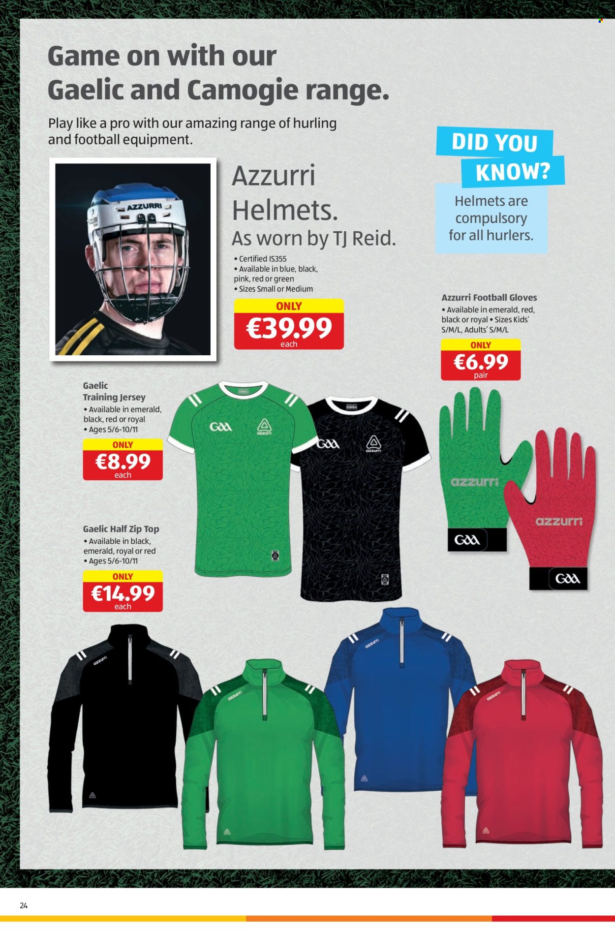 thumbnail - Aldi offer  - 02.05.2024 - 08.05.2024 - Sales products - gloves, jersey, football gloves. Page 24.