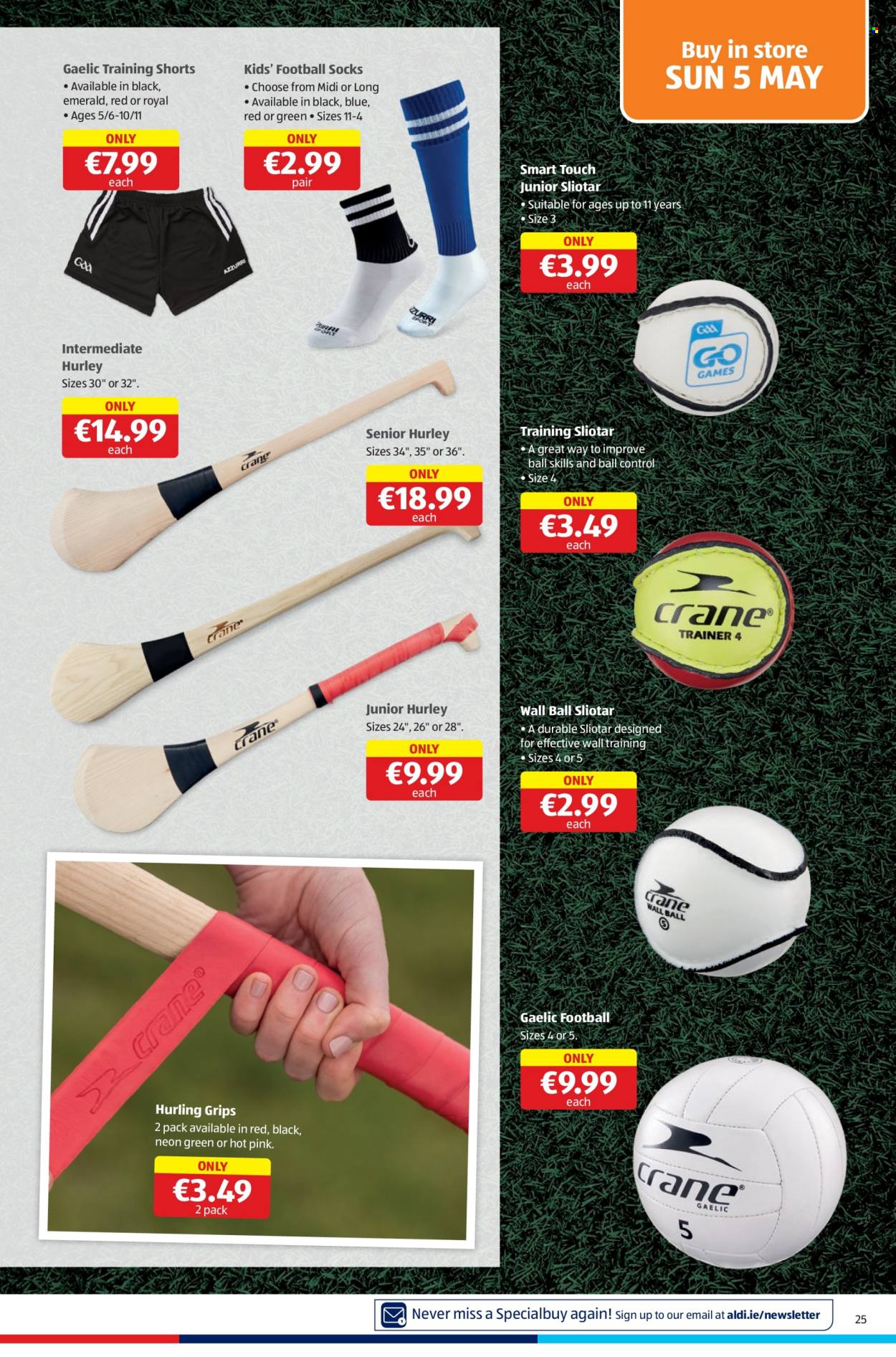 thumbnail - Aldi offer  - 02.05.2024 - 08.05.2024 - Sales products - shorts, socks. Page 25.