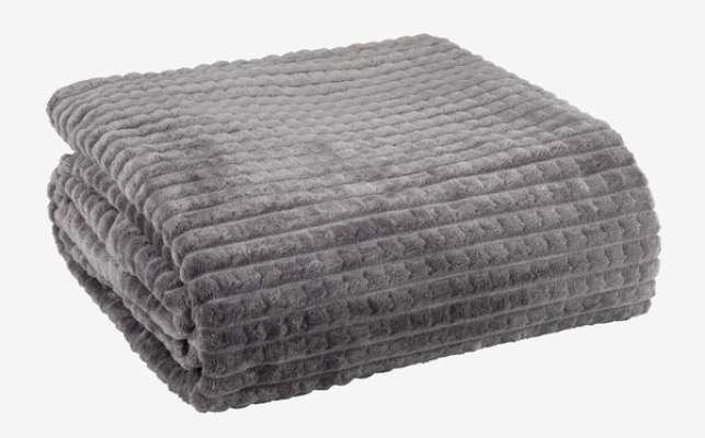 Fleece throw HAGTORN 140x200 grey