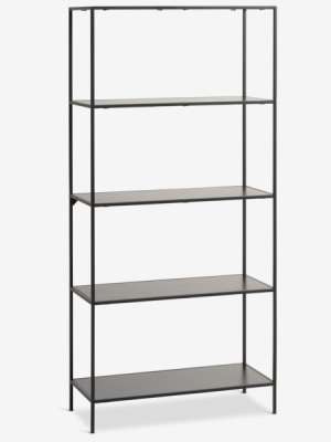 Shelving unit HORBELEV 5 shelves wide black