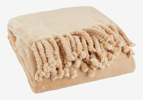 Fleece throw BONDEROSE 130x170 latte