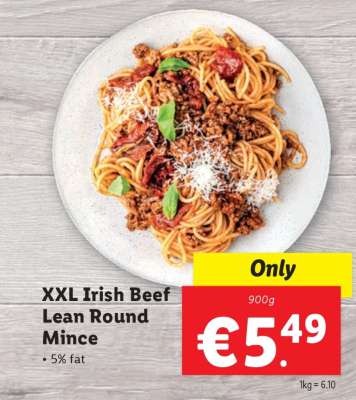 XXL Irish Beef Lean Round Mince