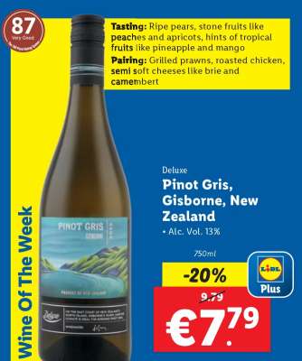 Pinot Gris, Gisborne, New Zealand