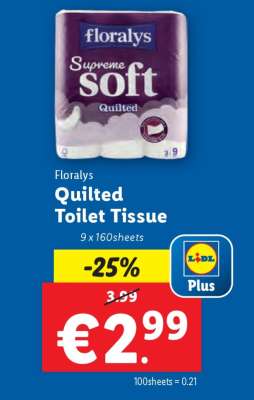 Floraly's Quilted Toilet Tissue