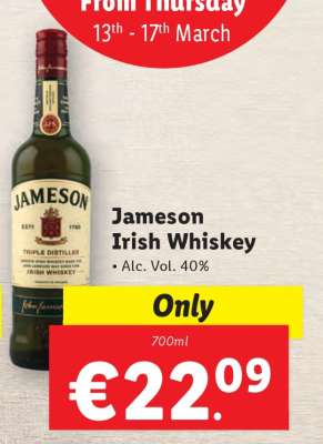 Jameson Irish Whiskey