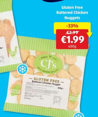 Gluten Free Battered Chicken Nuggets
