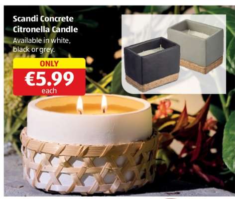 Scandi Concrete Citronella Candle