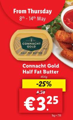 Connacht Gold Half Fat Butter