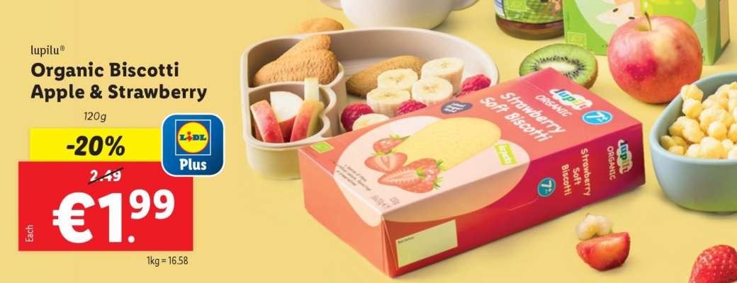 Lupilu Organic Biscotti Apple & Strawberry