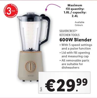 SILVERCREST® KITCHEN TOOLS 600W Blender