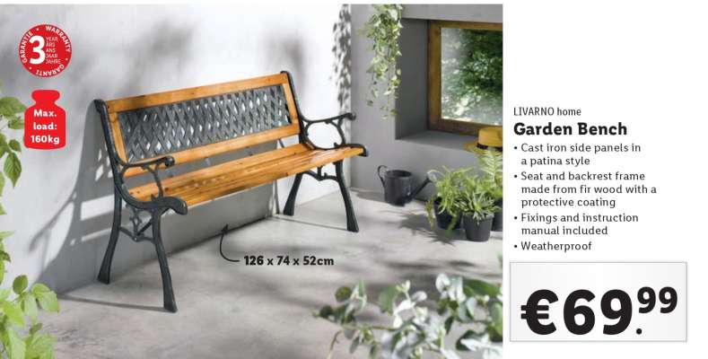 LIVARNO home Garden Bench