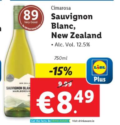 Cimarosa Sauvignon Blanc, New Zealand