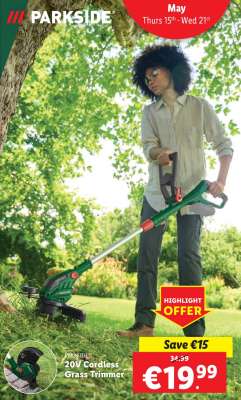Parkside 20V Cordless Grass Trimmer