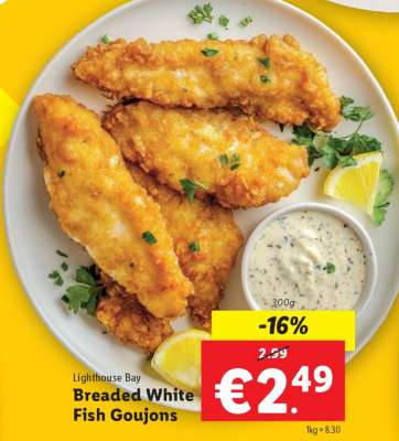 Breaded White Fish Goujons