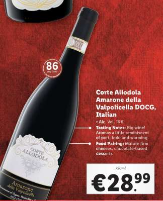 Corte Allodola Amarone della Valpolicella DOCG, Italian