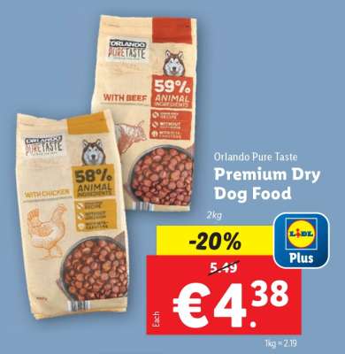 Orlando Pure Taste Premium Dry Dog Food