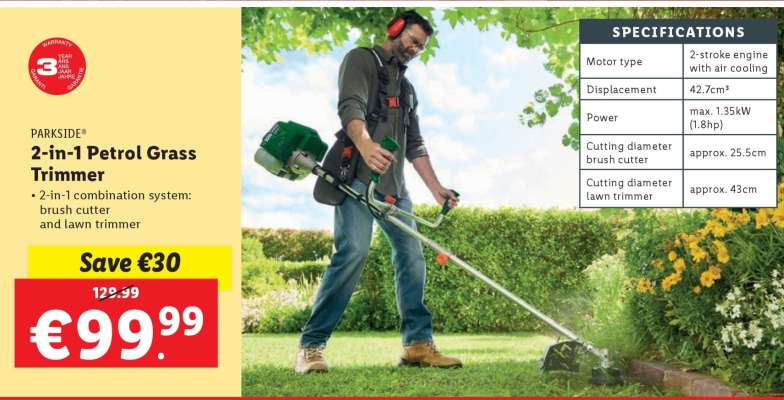 PARKSIDE 2-in-1 Petrol Grass Trimmer