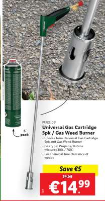 Universal Gas Cartridge 5pk / Gas Weed Burner