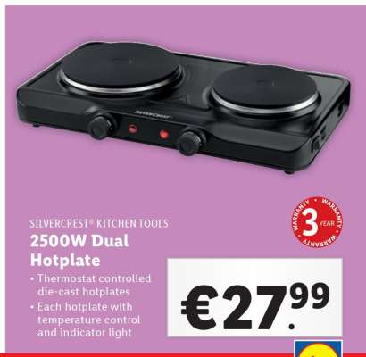 SILVERCREST® KITCHEN TOOLS 2500W Dual Hotplate