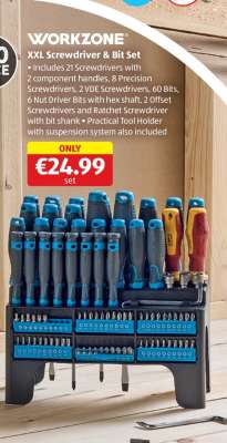 WORKZONE XXL Screwdriver & Bit Set