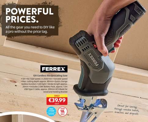 FERREX 12V Cordless Reciprocating Saw