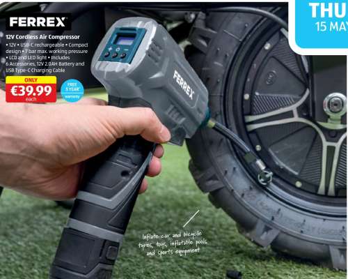 FERREX 12V Cordless Air Compressor