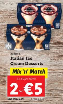 Italian Ice Cream Desserts
