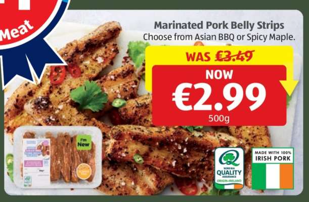 Marinated Pork Belly Strips