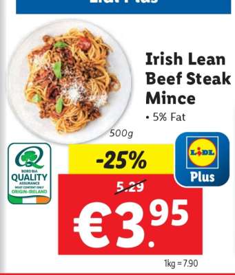 Irish Lean Beef Steak Mince