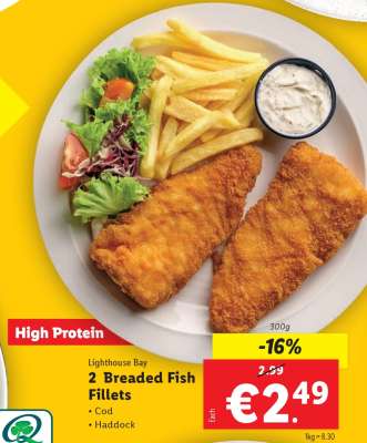 2 Breaded Fish Fillets