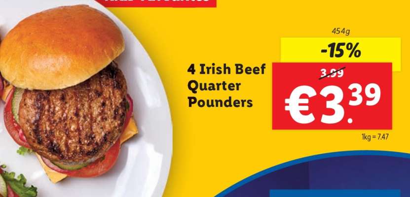 4 Irish Beef Quarter Pounders