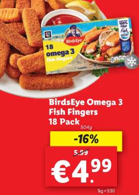 BirdsEye Omega 3 Fish Fingers 18 Pack