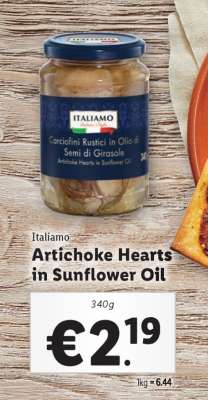 Artichoke Hearts in Sunflower Oil