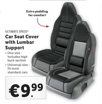 ULTIMATE SPEED Car Seat Cover with Lumbar Support