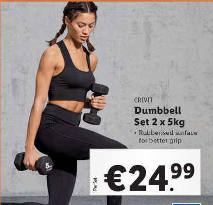 CRIVIT Dumbbell Set 2 x 5kg
