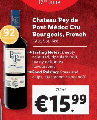 Chateau Pey de Pont Médoc Cru Bourgeois, French