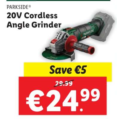 Parkside 20V Cordless Angle Grinder