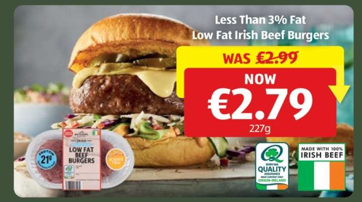Low Fat Irish Beef Burgers