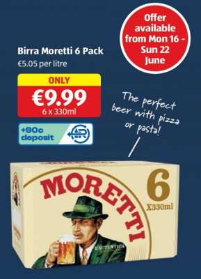 Birra Moretti 6 Pack