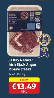 32 Day Matured Irish Black Angus Ribeye Steaks