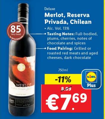 Merlot, Reserva Privada, Chilean