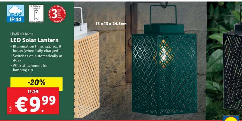 LIVARNO home LED Solar Lantern